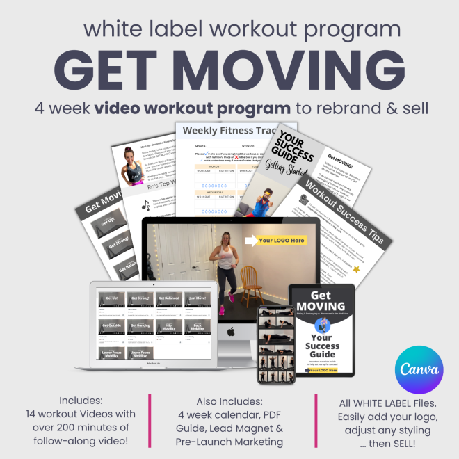 White Label GET MOVING Workout Program + Mobility Challenge BUNDLE - Image 2