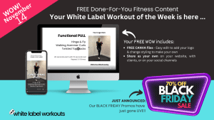 Read more about the article Black FRIDAY has come early – with your White Label Workout of the WEEK