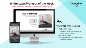 Read more about the article Skip to the CORE – your White Label Workout for Dec 12 is up …
