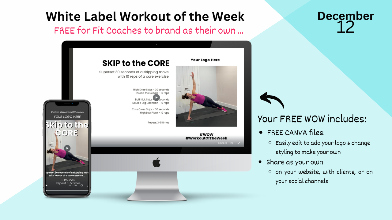 You are currently viewing Skip to the CORE – your White Label Workout for Dec 12 is up …