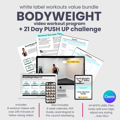White Label BODYWEIGHT Workout Program + Push Up Challenge BUNDLE