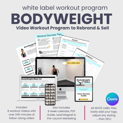 White Label BODYWEIGHT Workout Program + Push Up Challenge BUNDLE
