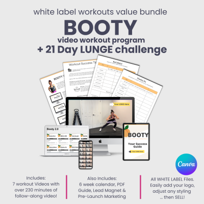 White Label BOOTY Workout Program + Lunge Challenge Bundle