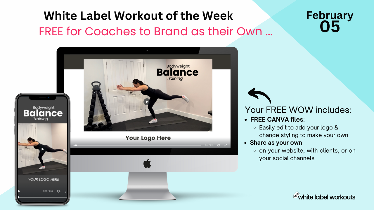 You are currently viewing We’re training BALANCE in this week’s FREE White Label Workout …