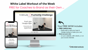 Read more about the article Your FREE White Label Workout – the Push & Dip Challenge