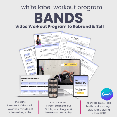 White Label BANDS Workout Program + Wake Up & Workout Challenge BUNDLE