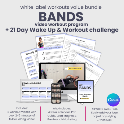 White Label BANDS Workout Program + Wake Up & Workout Challenge BUNDLE