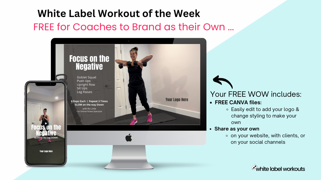 You are currently viewing Focus on the Negative – Your White Label Workout of the Week [FREE Coach Resource]