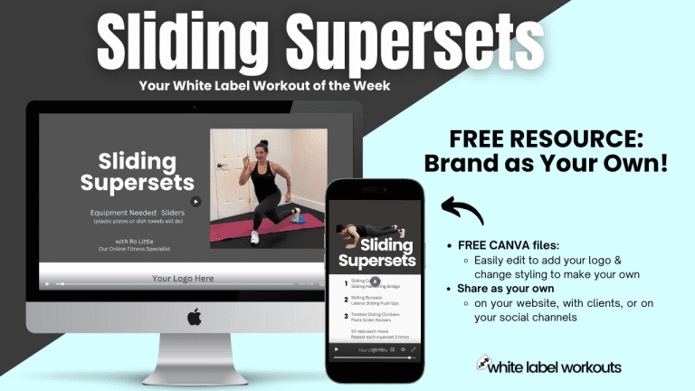 Read more about the article Sliding into 2024 with a SLIDING SUPERSETS workout as your white label workout of the week …