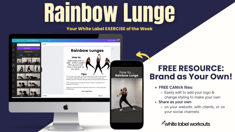 Read more about the article Rainbow Lunge:  Exercise Explainer  {with white label video links}