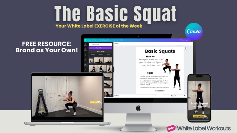 Read more about the article Squats:  Your White Label Exercise Explainer of the Week [FREE Resource]