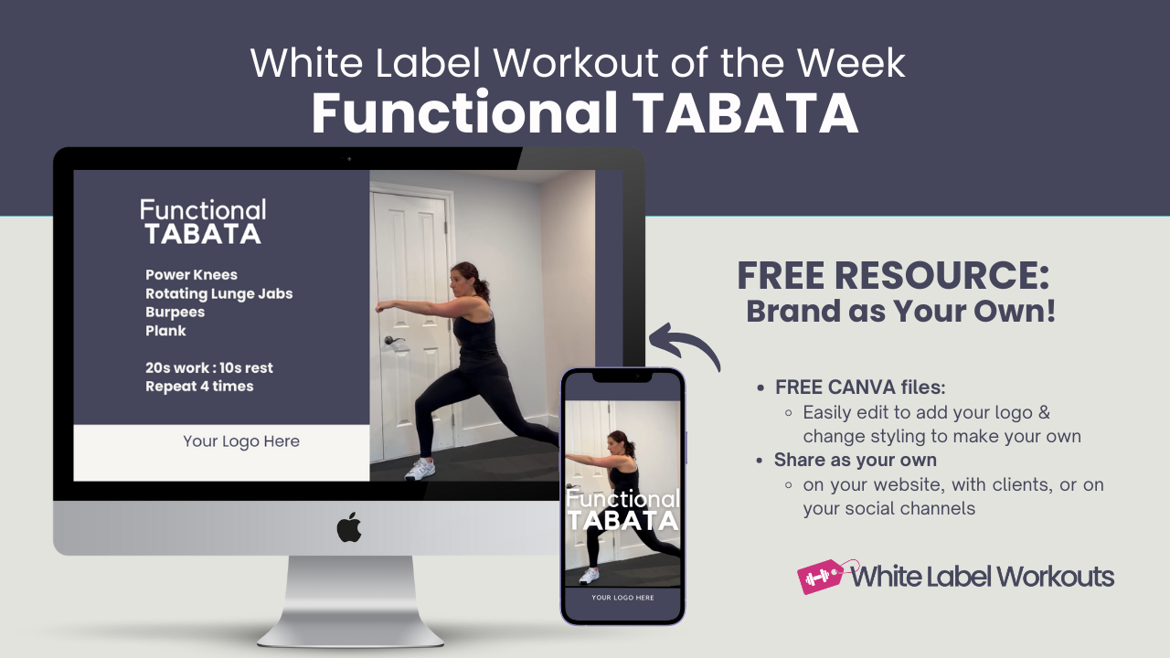 Read more about the article FUNCTIONAL TABATA:  White Label Workout of the Week