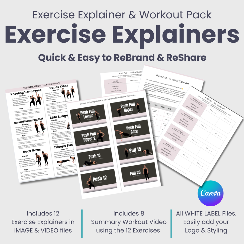 White label Exercise Explainer Packs