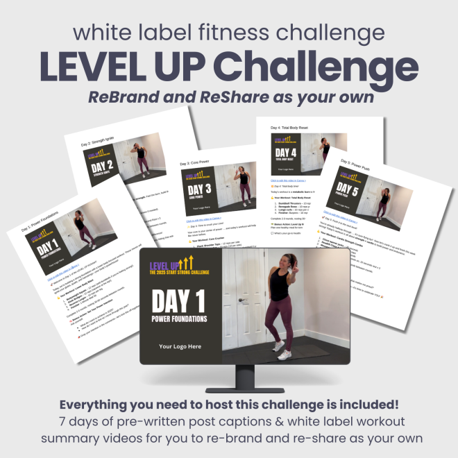 White label Fitness Challenge: Level Up