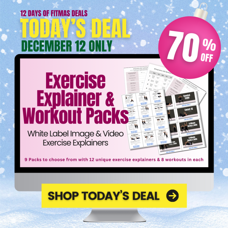 White Label Exercise Explainers: The Daily Deal in our 12 Days of FITMAS Party