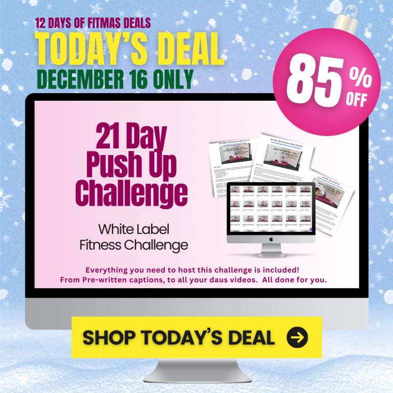 White Label 21 Day PUSH UP Challenge - 85% off!