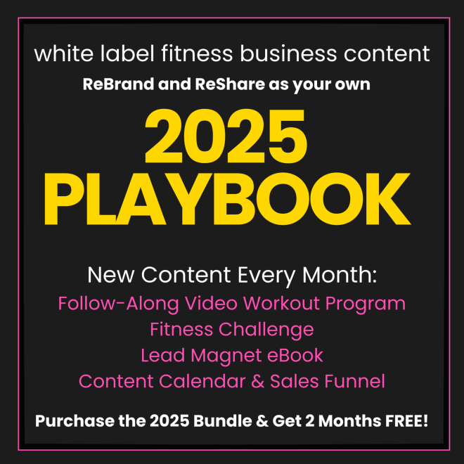 White label 2025 PLAYBOOK - Get 2 months FREE with the Annual Bundle