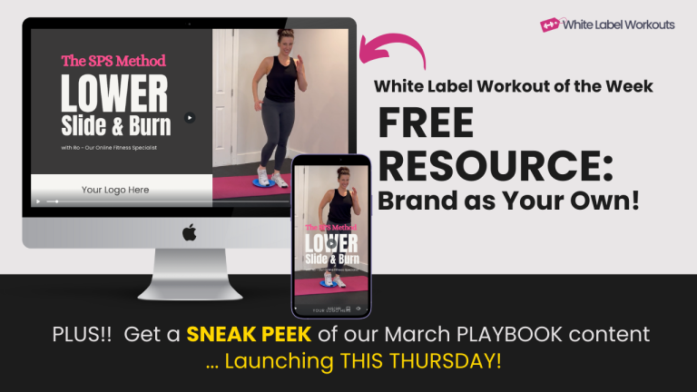 White Label Workout Vieo of the Week: Lower SLIDE & BURN