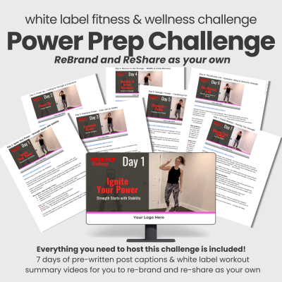 white label POWER PREP 7 day challenge
