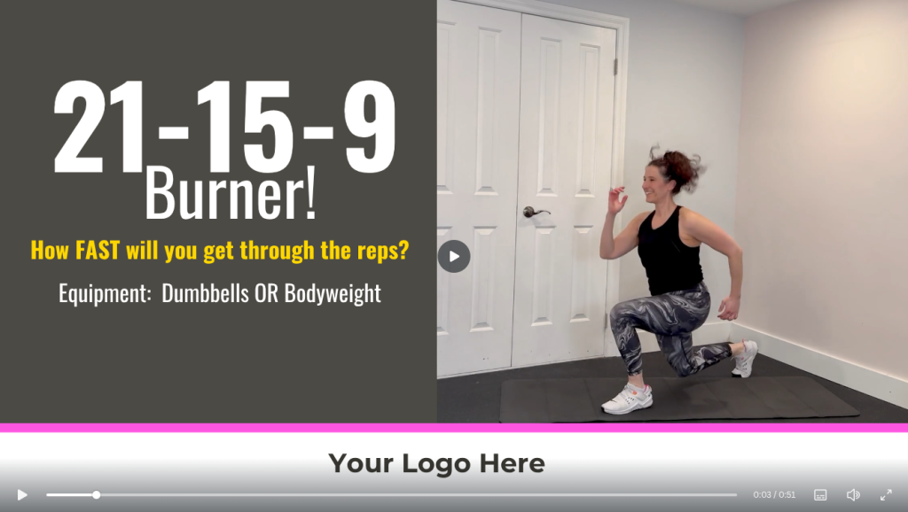 white label workout video of the week:  21-15-9 burner!  FREE coach resource