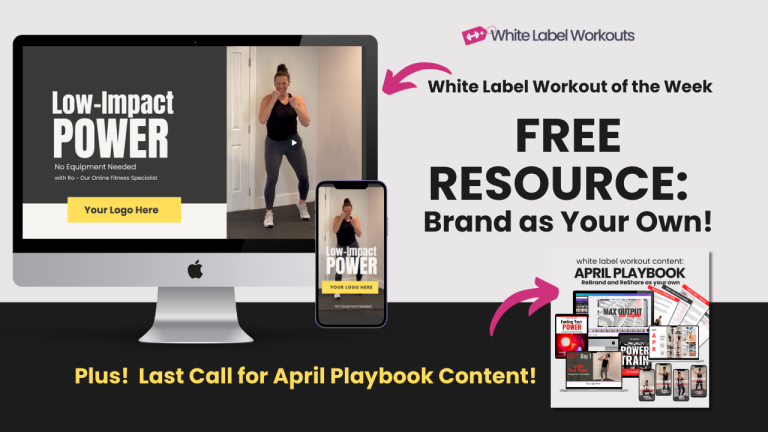 white label workout video of the week: low impact Power!!