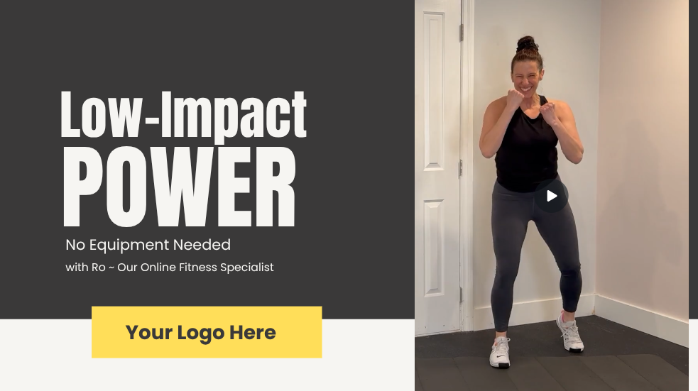 white label workout video of the week:  low impact power - horizontal