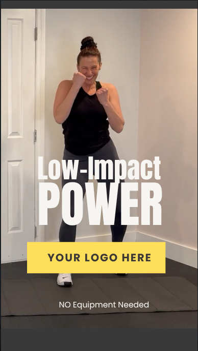 white label workout video of the week:  low impact power - vertical