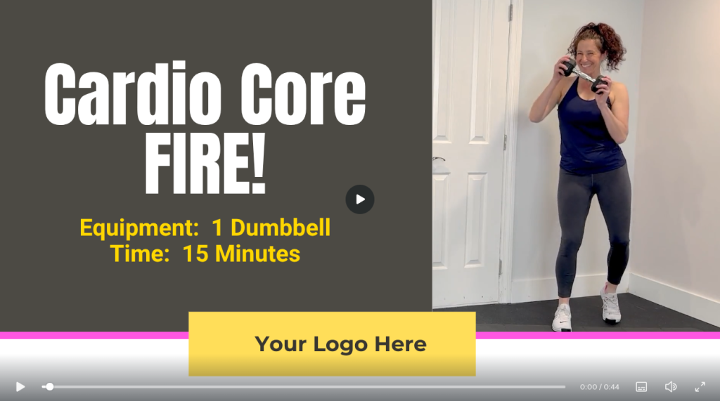 Cardio Core FIRE!  White Label workout video of the week:  HORIZONTAL mode