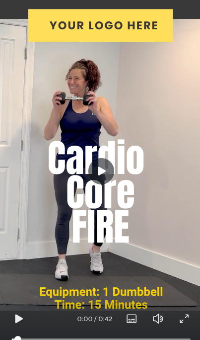 Cardio Core FIRE!  White Label workout video of the week:  VERTICAL mode