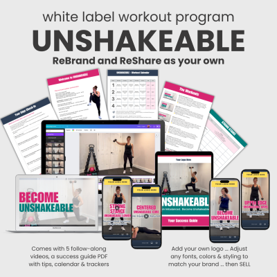 UNSHAKEABLE – White Label Workout Video Program