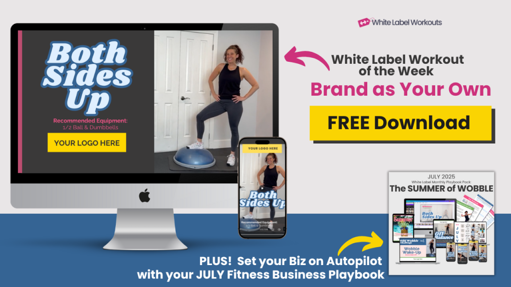 White label Workout of the week - free resource. Both Sides Up!