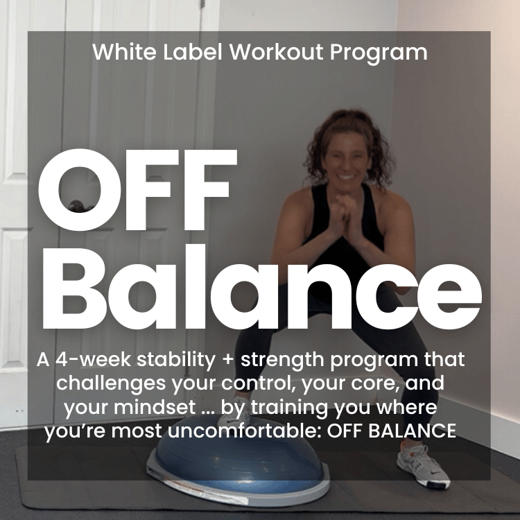 White Label Workout Video Program: Off Balance