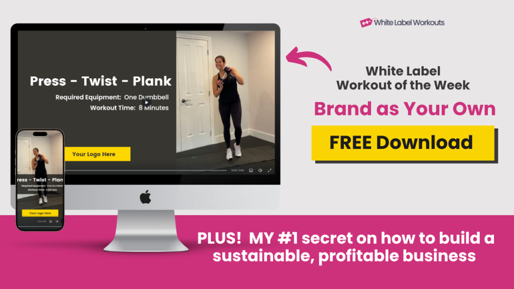 White label workout video of the week: Press - Twist - Plank