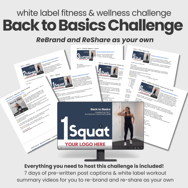 White Label Back to Basics 7-Day Challenge