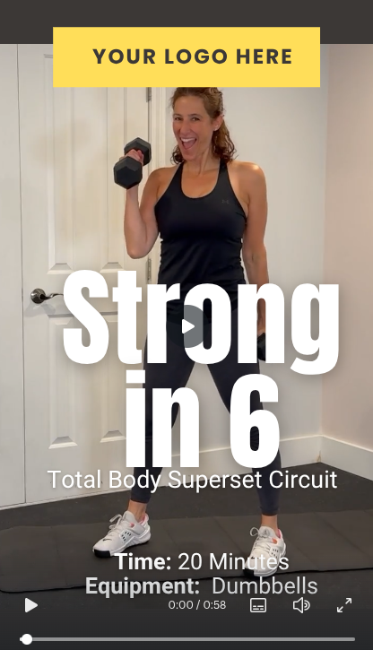 White label workouts of the week:  strong in 6 superset circuits - vertical
