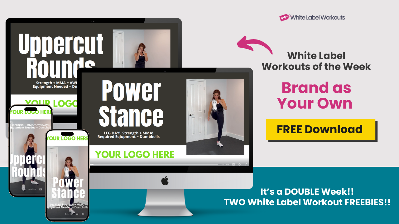 White label workout video freebie for the week of sept 23