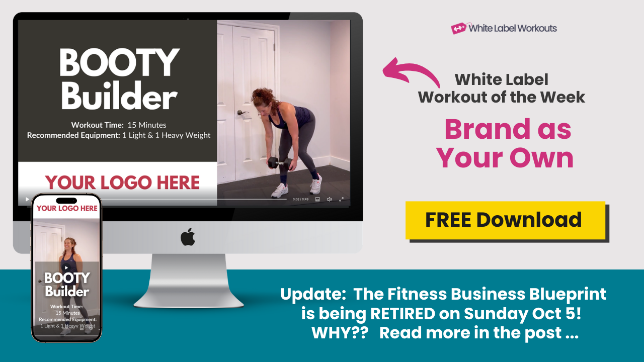 White Label Workout of the Week: BOOTY BUILDER! Free Coach resource for Sept 30, 2025