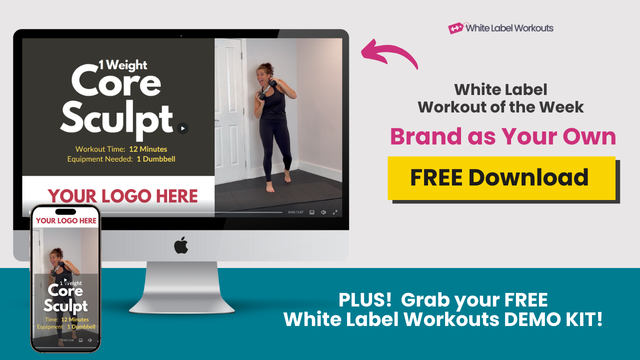 White Label Workout Video of the Week for Sept 9 2025. The 1-weight Core Sculpt! FREE Coach Resource