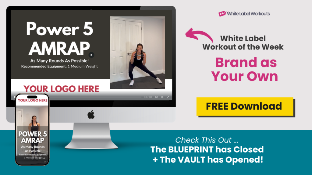 Power5 AMRAP - your white label workout video of the week:  FREE Coach Resource
