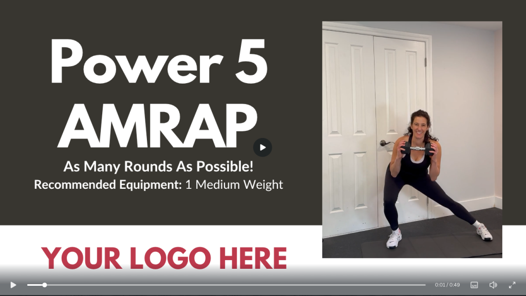 White Label Workout of the Week:  FREE Coach Resource:  Power 5 AMRAP