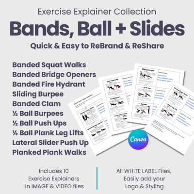 Bands, Ball + Slides: White Label Exercise Explainer Collection