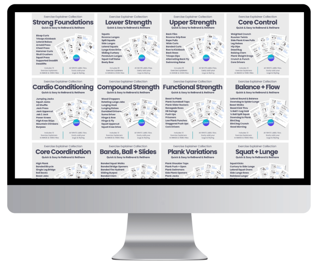 White Label Exercise Explainers - Complete Collection