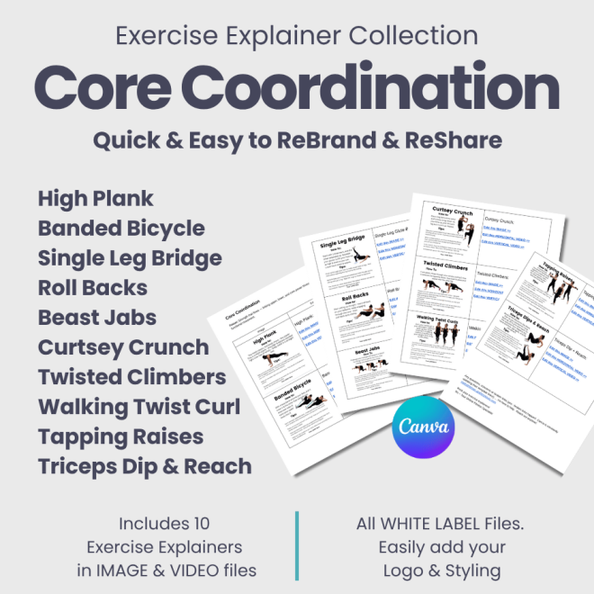 Core Coordination: White Label Exercise Explainer Collection | White ...