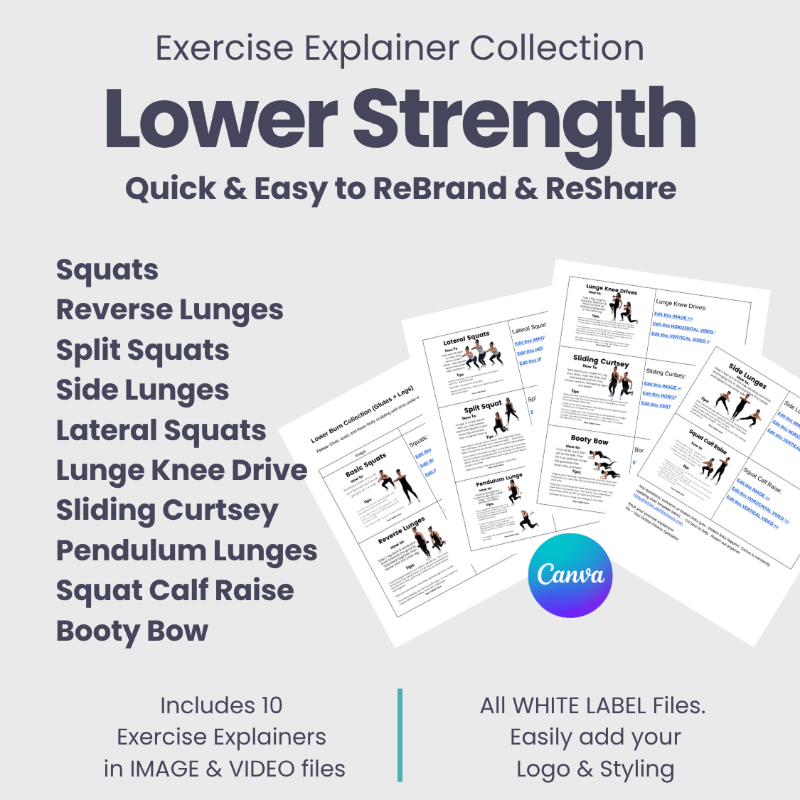 Lower Strength: White Label Exercise Explainer Collection