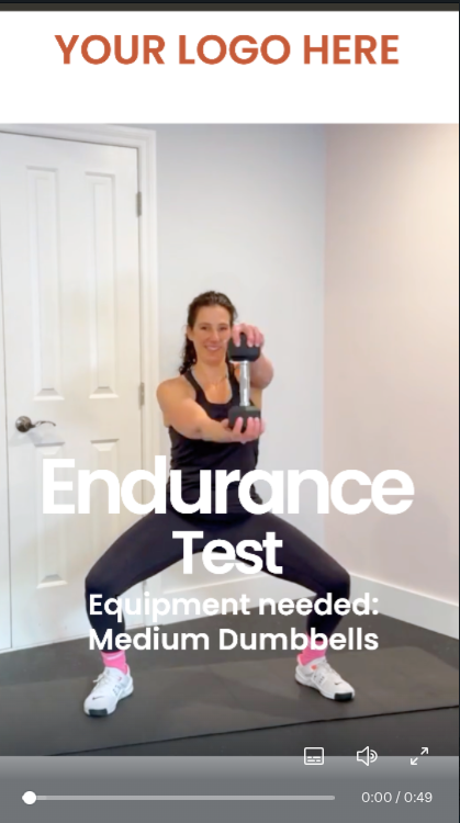 white label workout video of the week:  endurance test (coach free resource) - VERTICAL
