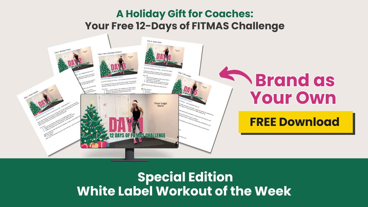 white label workout of the week: FREE 12 days of FITmas challenge