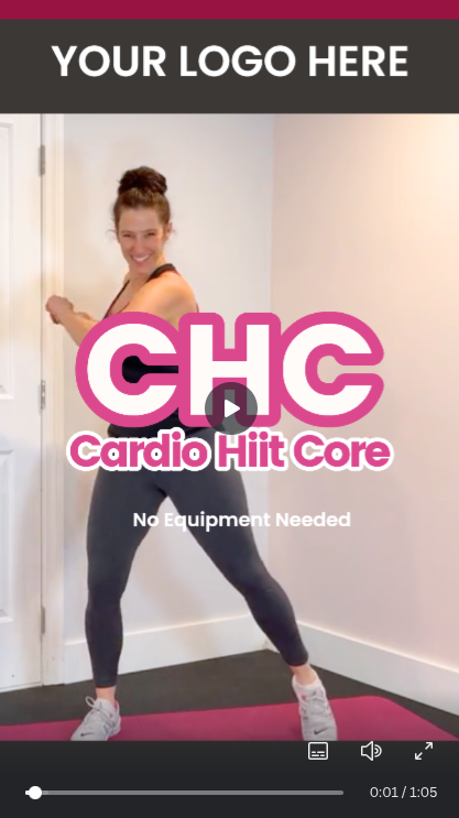 white label workout of the week:  CHC Cardio Hiit COre - vertical video.  FREE Coach workout